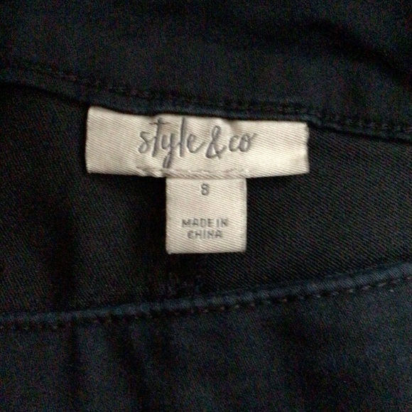 Style & Co Black Pull On Pants - Size 8 - Picture 7 of 9
